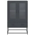 Buffet haut anthracite 68x39x111,5 cm acier