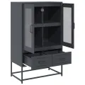 Buffet haut anthracite 68x39x111,5 cm acier