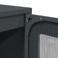 Buffet haut anthracite 68x39x111,5 cm acier