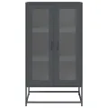 Buffet haut anthracite 68x39x123 cm acier