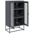 Buffet haut anthracite 68x39x123 cm acier