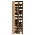 Meuble à chaussures chêne artisanal 54x34x183cm bois ingénierie