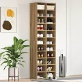 Meuble à chaussures chêne artisanal 54x34x183cm bois ingénierie