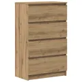 Buffet chêne artisanal 60x35x98,5 cm bois d'ingénierie