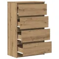 Buffet chêne artisanal 60x35x98,5 cm bois d'ingénierie