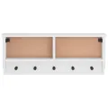 Porte-manteau mural SANDNES blanc 87x12x35 cm bois massif pin