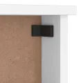 Porte-manteau mural SANDNES blanc 87x12x35 cm bois massif pin