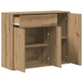 Buffet chêne artisanal 88x30x70 cm bois d'ingénierie