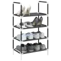 Étagère à chaussures 4 niveaux 44x28x77 cm tissu non-tissé