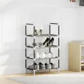 Étagère à chaussures 4 niveaux 44x28x77 cm tissu non-tissé