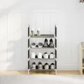 Étagère à chaussures 4 niveaux 44x28x77 cm tissu non-tissé