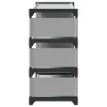 Étagère à chaussures 4 niveaux gris 54x28x55 cm tissu non-tissé