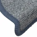 Tapis d'escalier 30 pcs gris clair et bleu 56x17x3 cm