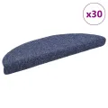 Tapis d'escalier auto-adhésifs 30 pcs bleu 56x17x3 cm