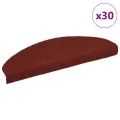 Tapis d'escalier autocollants 30 pcs rouge 65x21x4 cm