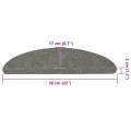 Tapis d'escalier auto-adhésifs 20 pcs gris 56x17x3 cm