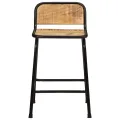 Tabourets de bar lot de 4 bois massif manguier brut