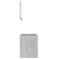 Ensemble de meubles de salle de bain 2 pcs Gris béton Aggloméré