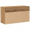 Banc à chaussures chêne artisanal 80x30x45 cm bois d'ingénierie