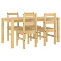 Ensemble à manger Panama 5 pcs bois de pin massif
