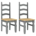 Ensemble à manger Panama 3 pcs gris bois de pin massif