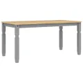 Ensemble à manger Panama 3 pcs gris bois de pin massif