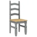 Ensemble à manger Panama 3 pcs gris bois de pin massif