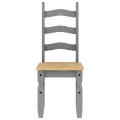 Ensemble à manger Panama 3 pcs gris bois de pin massif