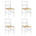 Ensemble à manger Panama 5 pcs blanc bois de pin massif