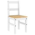 Ensemble à manger Panama 5 pcs blanc bois de pin massif