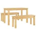 Ensemble à manger Panama 3 pcs bois de pin massif
