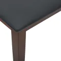 Banc 90 cm marron bois massif caoutchouc