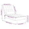 Chaise longue de massage avec traversin marron tissu