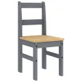 Ensemble à manger Panama 4 pcs gris bois de pin massif