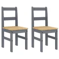 Ensemble à manger Panama 4 pcs gris bois de pin massif