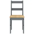 Ensemble à manger Panama 4 pcs gris bois de pin massif
