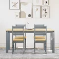 Ensemble à manger Panama 5 pcs gris bois de pin massif