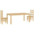 Ensemble à manger Panama 3 pcs bois de pin massif