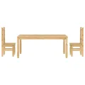 Ensemble à manger Panama 3 pcs bois de pin massif