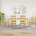 Ensemble à manger Panama 7 pcs bois de pin massif