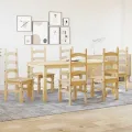 Ensemble à manger Panama 7 pcs bois de pin massif