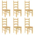 Ensemble à manger Panama 7 pcs bois de pin massif