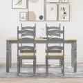 Ensemble à manger Panama 5 pcs gris bois de pin massif