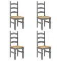 Ensemble à manger Panama 5 pcs gris bois de pin massif