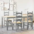 Ensemble à manger Panama 5 pcs gris bois de pin massif