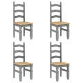 Ensemble à manger Panama 5 pcs gris bois de pin massif