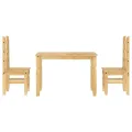 Ensemble à manger Panama 3 pcs bois de pin massif