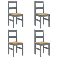 Ensemble à manger Panama 5 pcs gris bois de pin massif