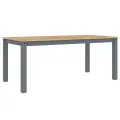 Ensemble à manger Panama 5 pcs gris bois de pin massif