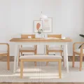 Banc 90 cm bois massif caoutchouc